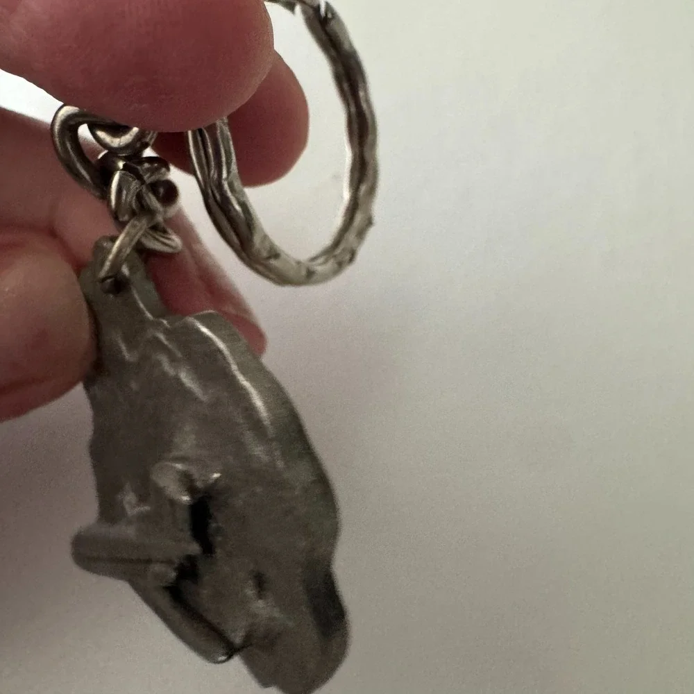 Vintage 1983 I Love to Fly Pewter Keychain Key Ring Airplane by Rawcliffe‎